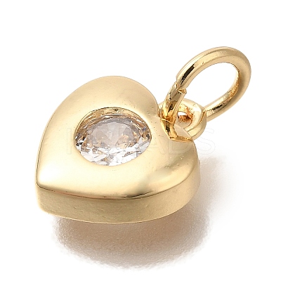 Brass Micro Pave Cubic Zirconia Pendants KK-Q001-13G-01-1