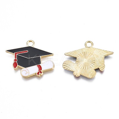 Rack Plating Alloy Enamel Pendants ENAM-N055-064-1