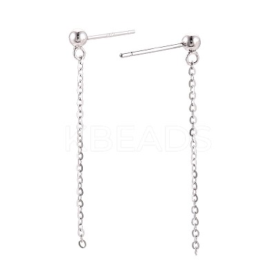 925 Sterling Silver Stud Earring Findings STER-N016-56P-1