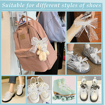 6Pcs 3 Styles Bowknot Resin Imitation Pearl Shoe Charms FIND-WR0011-81A-1