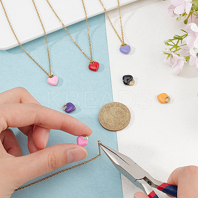 DIY Valentine's Day Themed 304 Stainless Steel Necklaces Making Kits DIY-UN0002-12G-1