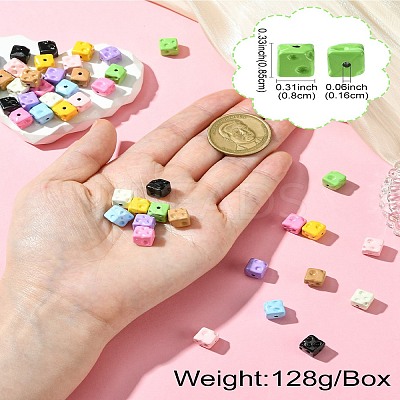 45Pcs 9 Colors Baking Paint Alloy Beads FIND-CJ0003-24-1
