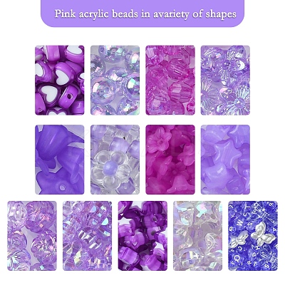 DIY Flower & Star Acrylic & ABS Plastic Imitation Pearl Beads Bracelets Making Kits DIY-FS0006-51-1