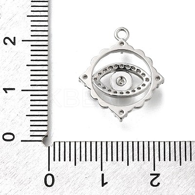 Brass Micro Pave Cubic Zirconia Pendants KK-Q048-23P-1