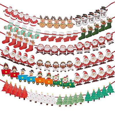 80 Pcs Christmas Decoration Banners Flags JX062A-1