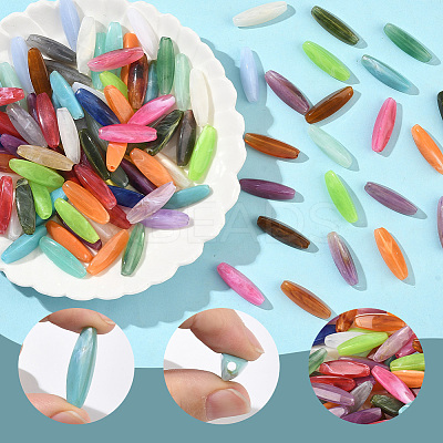 100Pcs Rice Imitation Gemstone Acrylic Beads OACR-SP0001-66-1