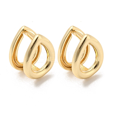 Brass Hoop Earrings for Women EJEW-E295-30KCG-1