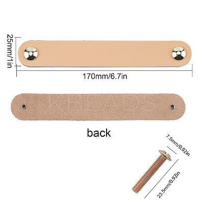 PU Leather Door Handles FIND-WH0052-51B-1