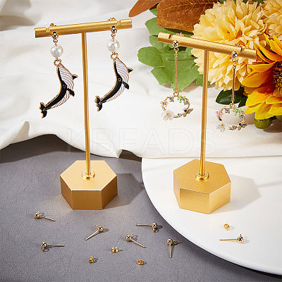 100Pcs 304 Stainless Steel Ball Stud Earring Findings STAS-BBC0002-42-1