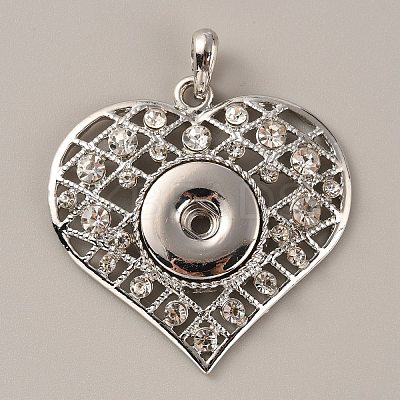 Alloy Rhinestone Hang Snap Base Pendants FIND-WH0150-10P-1