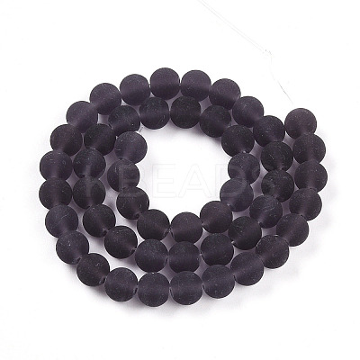 Transparent Glass Beads Strands GLAA-T032-T8mm-MD03-1