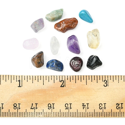 240G 12 Styles Natural Mixed Gemstone Chip Beads G-FS0005-64-1