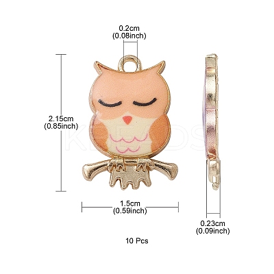 Painted Alloy Pendants PALLOY-YW0001-67-1