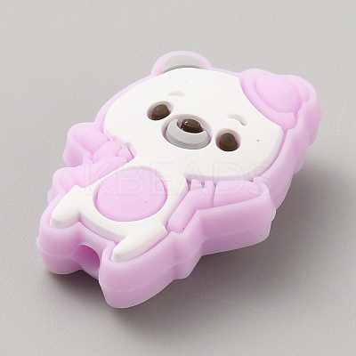 Bear Food Grade Eco-Friendly Silicone Focal Beads SIL-SZC0008-04E-1
