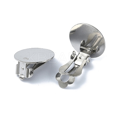 Tarnish Resistant 304 Stainless Steel Clip-on Earring Findings STAS-Q318-08P-1