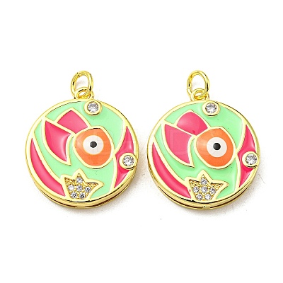 Real 18K Gold Plated Brass Pendants KK-L209-009G-04-1