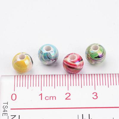 AB Color Wave Printed Acrylic Beads MACR-Q151B-M-1