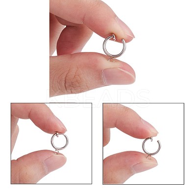 Brass Clip-on Hoop Earring Findings KK-P102-01P-1