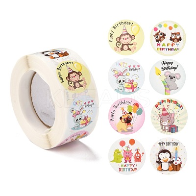 Birthday Themed Pattern Self-Adhesive Stickers DIY-E023-08G-1
