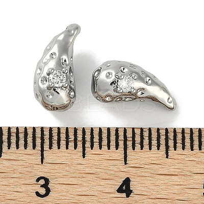 Brass Micro Pave Cubic Zirconia Charms KK-P283-27A-P-1