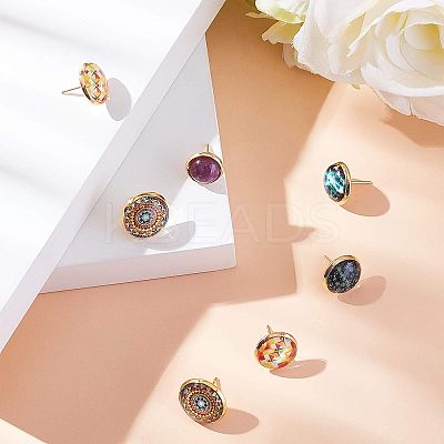 304 Stainless Steel Stud Earring Findings STAS-UN0008-82G-1