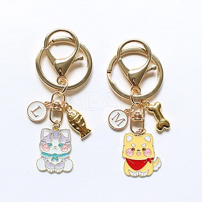 20Pcs 4 Styles Alloy Enamel Pendants ENAM-CJ0004-48-1