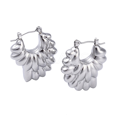 Non-Tarnish 304 Stainless Steel Hoop Earrings EJEW-K272-03P-1