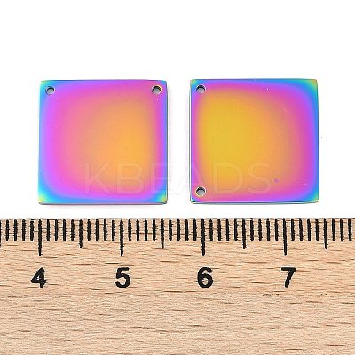Ion Plating(IP) 304 Stainless Steel Stamping Blank Tag Pendants STAS-I311-16B-RC-1