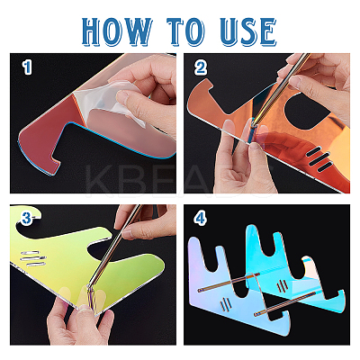 2-Tier Transparent Acrylic Keyboard Stands ODIS-WH0027-055-1