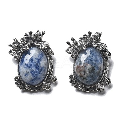 Natural Blue Spot Jasper Pendants G-H083-01AS-06-1