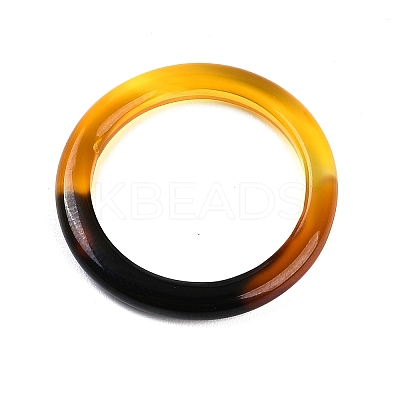 Dyed & Heated Natural Striped Agate/Banded Agate Finger Rings for Women RJEW-Z075-01Q-1