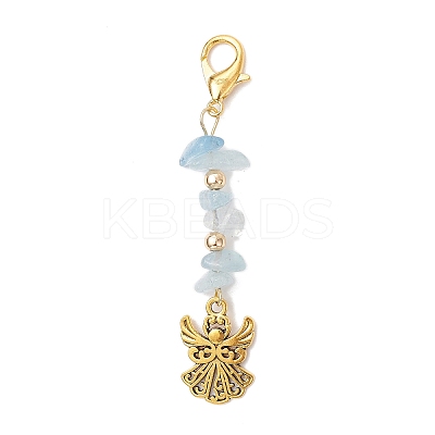 Tibetan Style Alloy Angel Pendant Decorations HJEW-JM03838-01-1