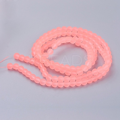 Baking Paint Transparent Glass Bead Strands LS-GLAA-S031-6mm-28-1