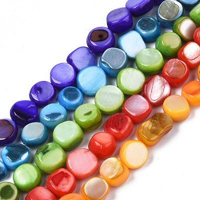 Natural Trochid Shell/Trochus Shell Beads Strands SHEL-S258-083-1