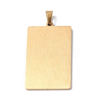 201 Stainless Steel Pendant STAS-B033-01G-15-1