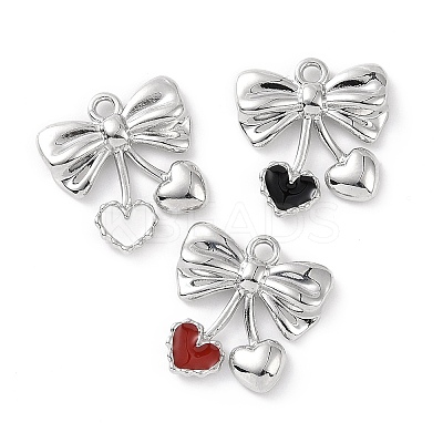 Rack Plating Alloy Enamel Pendants PALLOY-D007-05-1