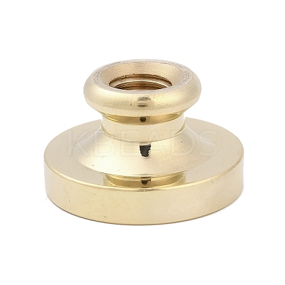 Golden Tone Crown Initial Wax Seal Brass Stamp Heads AJEW-A065-01D-1