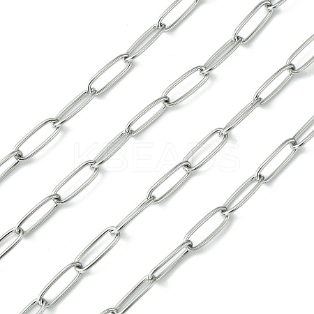 Handmade 304 Stainless Steel Paperclip Chains STAS-F230-15P-1