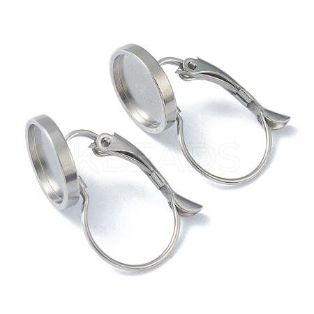 Tarnish Resistant 304 Stainless Steel Leverback Earring Findings KK-H152-09C-P-1