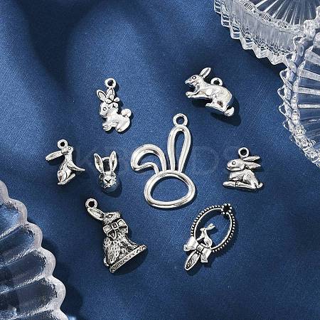40Pcs 8 Style Tibetan Style Alloy Pendants TIBE-FP0001-16-1