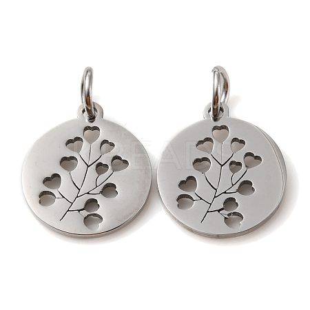 Non-Tarnish 304 Stainless Steel Charms STAS-D050-07P-03-1