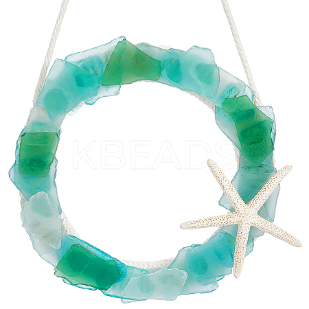 Christmas Wreath Glass Ornaments HJEW-WH20003-23-1