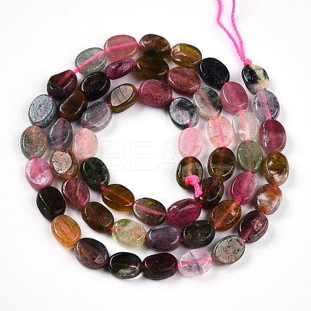 Natural Multicolor Tourmaline Beads Strands G-T140-14-1