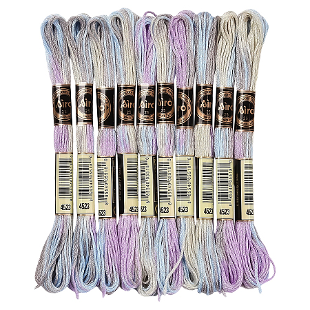 10 Skeins 6-Ply Polyester Embroidery Floss OCOR-CY0002-99A-1
