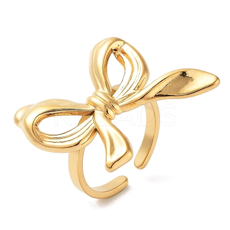 304 Stainless Steel Open Cuff Rings for Women RJEW-Z044-02G-02-1
