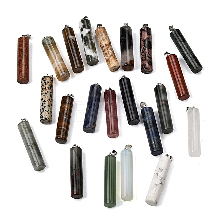 Natural & Synthetic Mixed Gemstone Big Pendants G-F820-11-1