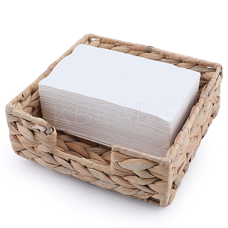 Raffia Woven Tissue Box AJEW-WH20011-01-1