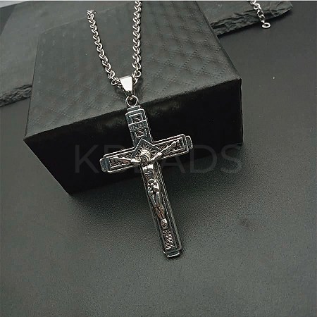 Fashionable Unisex Alloy Cross Pendant Necklace IG1143-1