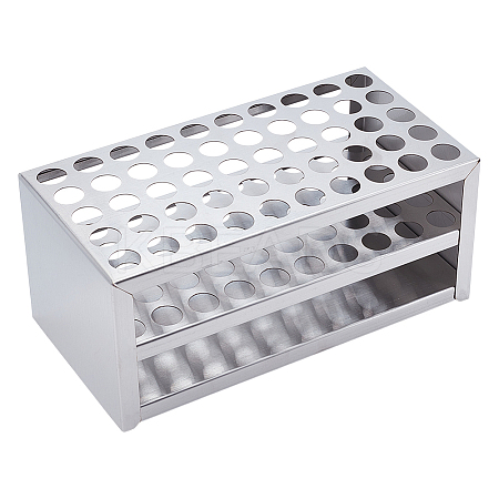 Stainless Steel Test Tube Display Rack AJEW-WH0248-726C-1
