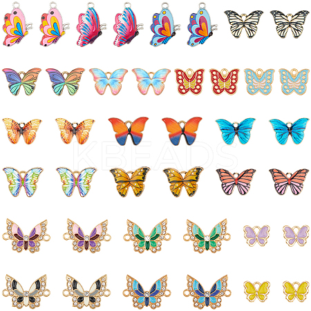 40Pcs 20 Styles Alloy Enamel Pendants & Link Sets ENAM-SC0006-76-1